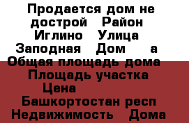 Продается дом не дострой › Район ­ Иглино › Улица ­ Заподная › Дом ­ 42а › Общая площадь дома ­ 95 › Площадь участка ­ 8 › Цена ­ 1 250 000 - Башкортостан респ. Недвижимость » Дома, коттеджи, дачи продажа   